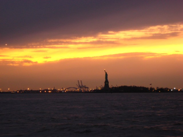 Lady Liberty im Abendrot
