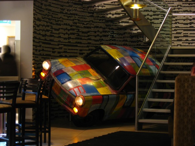 Bemalter Trabant, ehemalige U2 Bühnendekoration bei der "Achtung Baby"-Tour