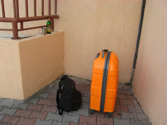 Windgeschützte Nische zum Hacken und rauchen