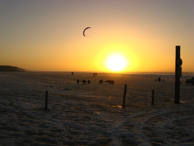 Kiten am Stand in Dänemark
