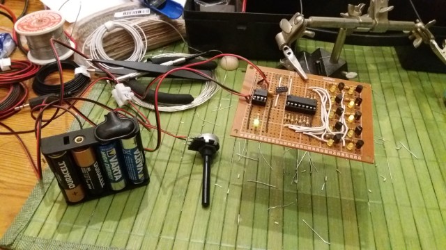 Die fertige Zählerplatine mit LED-Treibern