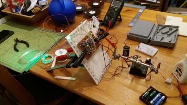 Lötarbeiten am Billboard