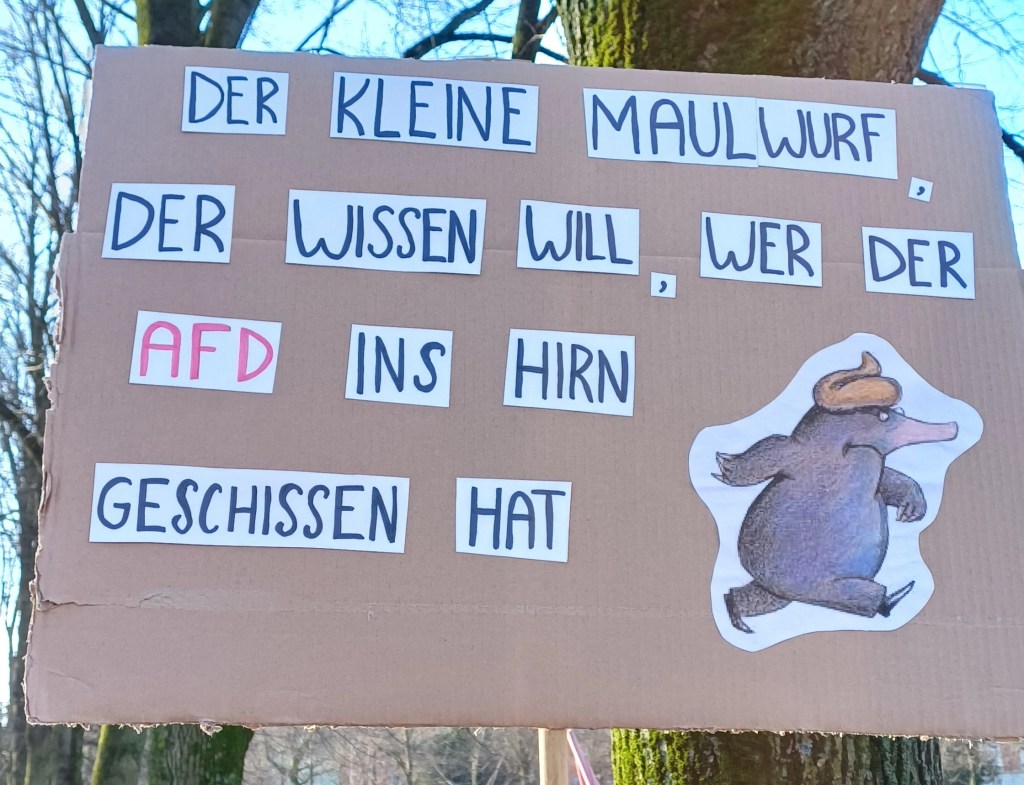 Protestplakat gegen die AfD